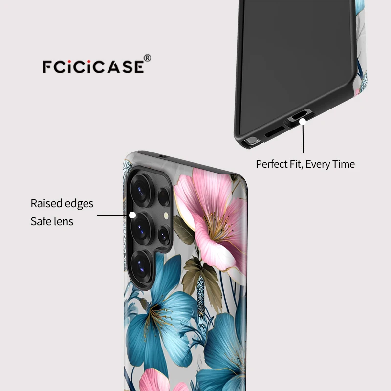 Fcicicase Für Samsung Galaxy S20 FE S23 Ultra S24 + S25 Ultra Telefon Fall Luxus Malerei Abdeckung Stoßfest Acryl Soft Cover