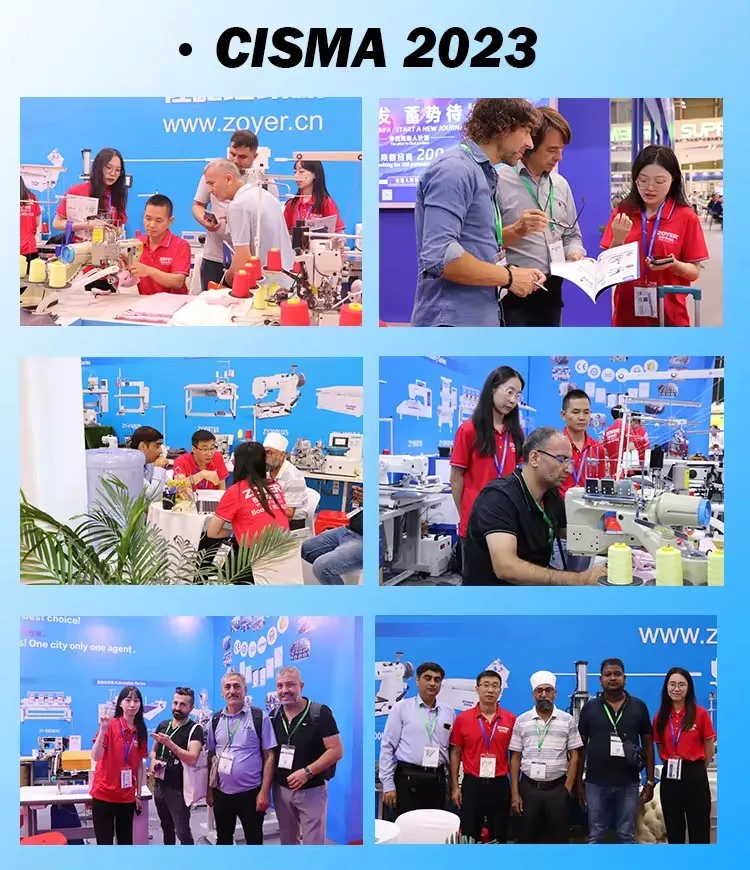 ZY2000C Home Use Multi Needle Sewing Machine New Double Needle Flat Bed With Belt Loop Chain Stitch Needle Front Fabric Cutter