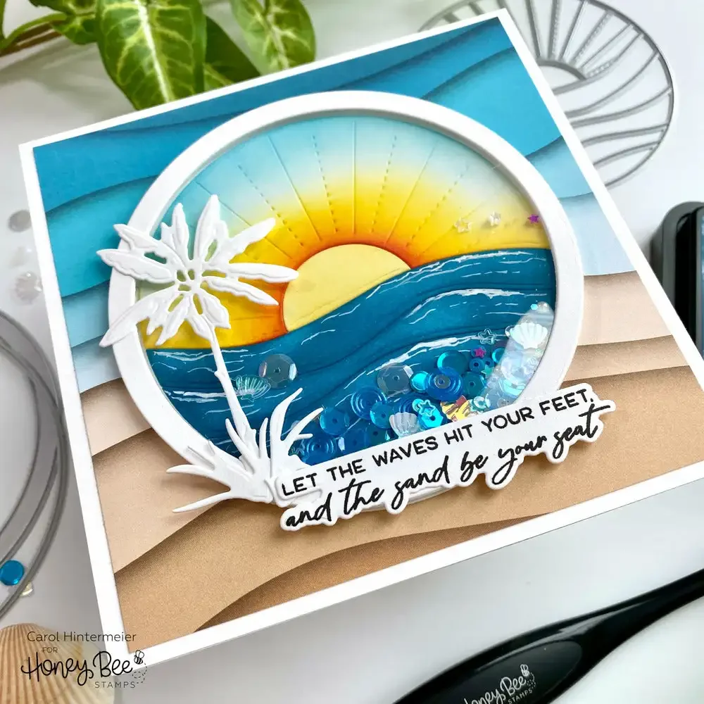 New Flower Ocean Sunrise Wedding Clear Stamps Metal Cutting Dies Hot Foil Scrapbook Paper Card Album Diy Craft Decoration