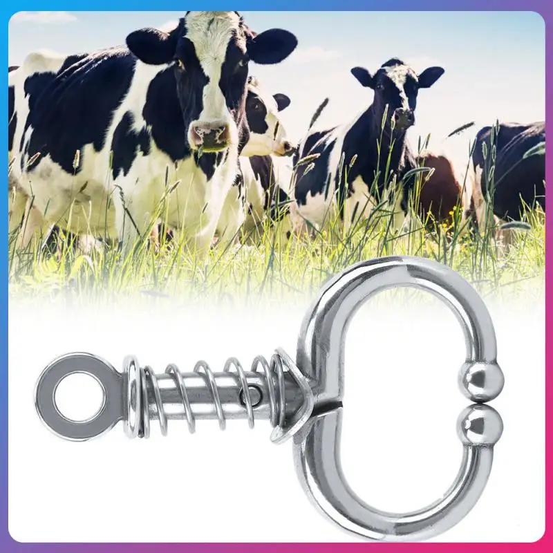 

Hole Free Nose Pliers Stainless Steel Nose Ring Spring Animal Husbandry Equipment Installation Nose Clamps Farm Animal Supplies