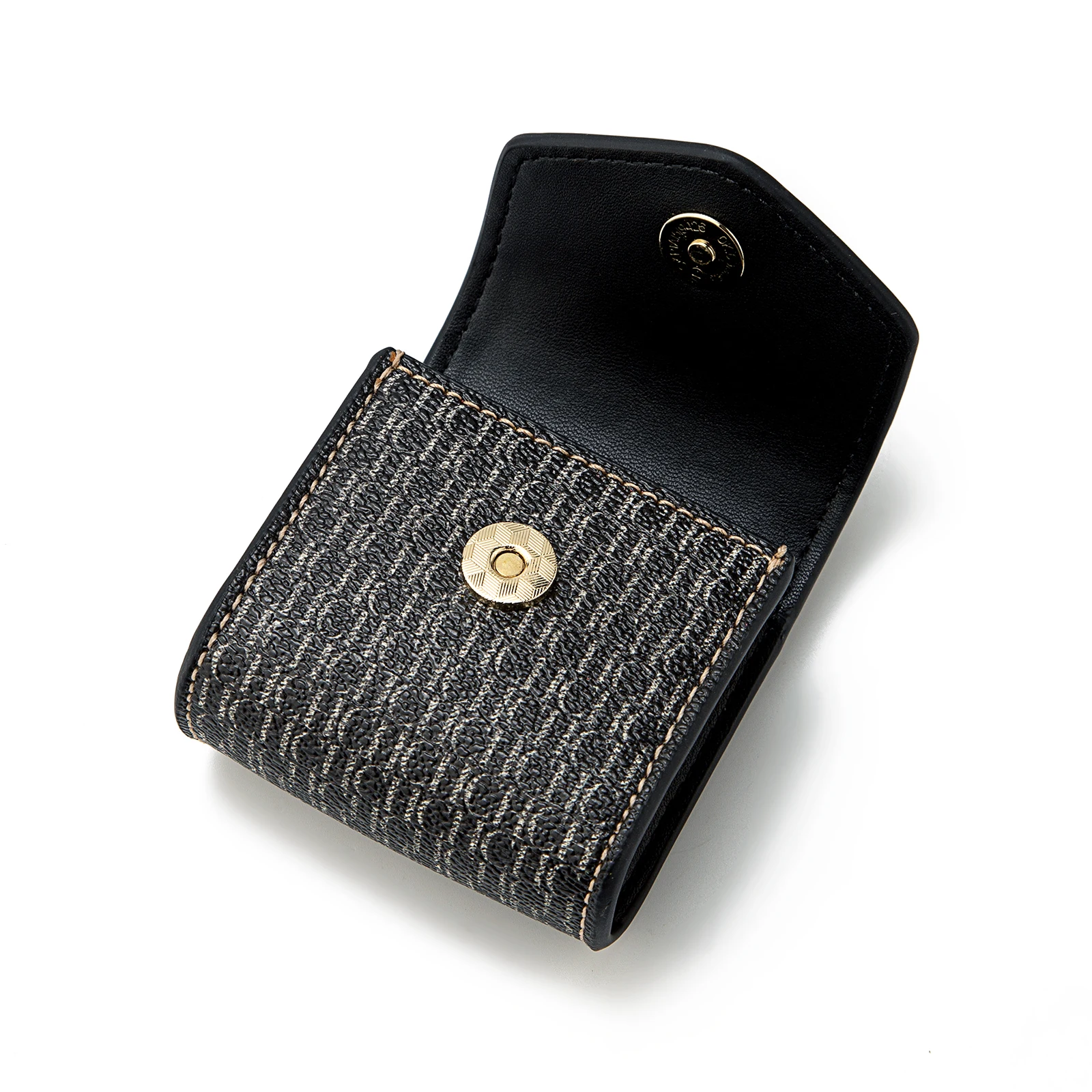 CH New Style Headphone Case PU Leather With Key Ring Stylish Pattern Protective Cover For Wireless Earbuds Mini Accessory