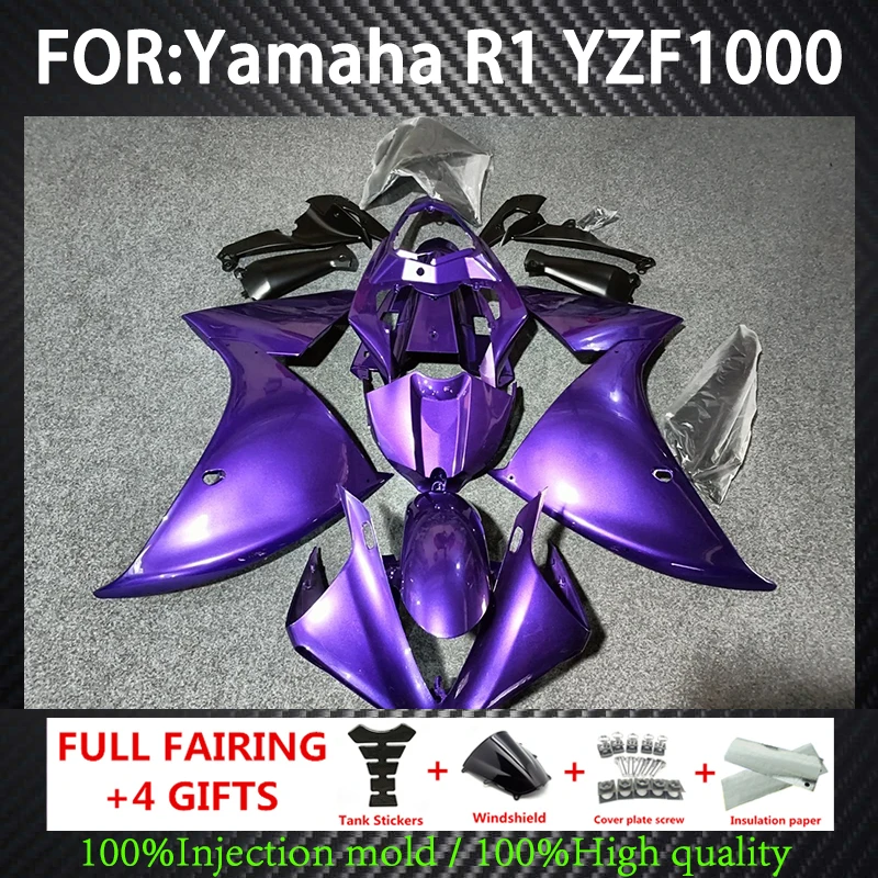 

Motorcycle Fairing Kit ABS Plastic Body Injection Fairings Bodywork Bodykits For Yamaha R1 YZF1000 YZF-R1 2012 2013 2014 purple