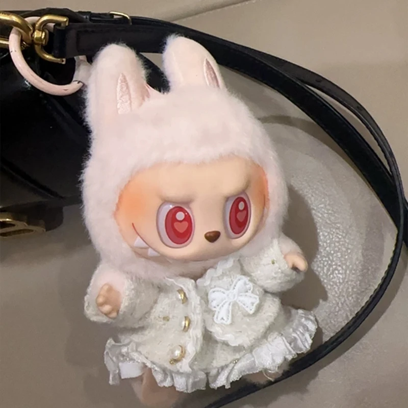 라부부 봉제인형 스커트 슈트 17cm 인형 DIY 의류 액세서리 여자아이 생일 선물 귀여운 어린이 장난감