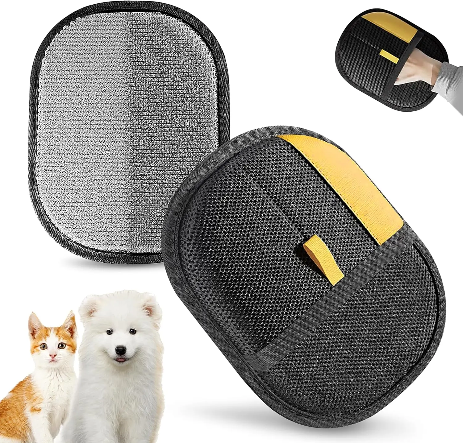 

Pet Hair Remover Gloves for Cats & Dogs, Electrostatic Pet Hair Removal Gloves Brush for Pets Hair, Upgraded Animal Fur Removal