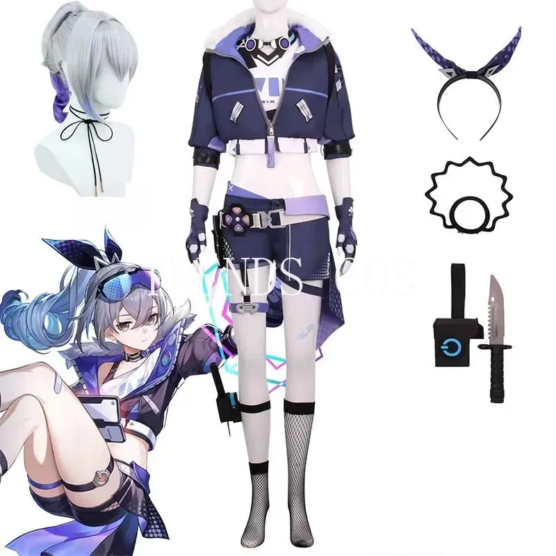 

Game Honkai:Star Rail Silver Wolf Cosplay Costume Game Uniform Halloween High-quality Miss Silver Wolf Outfits for Comic Con