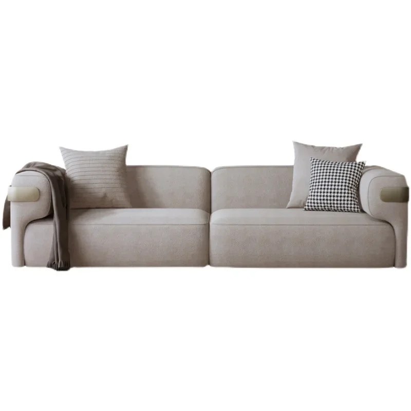 

American light luxury fabric sofa Hong Kong-style small apartment living room 123 sofa Post-modern technology