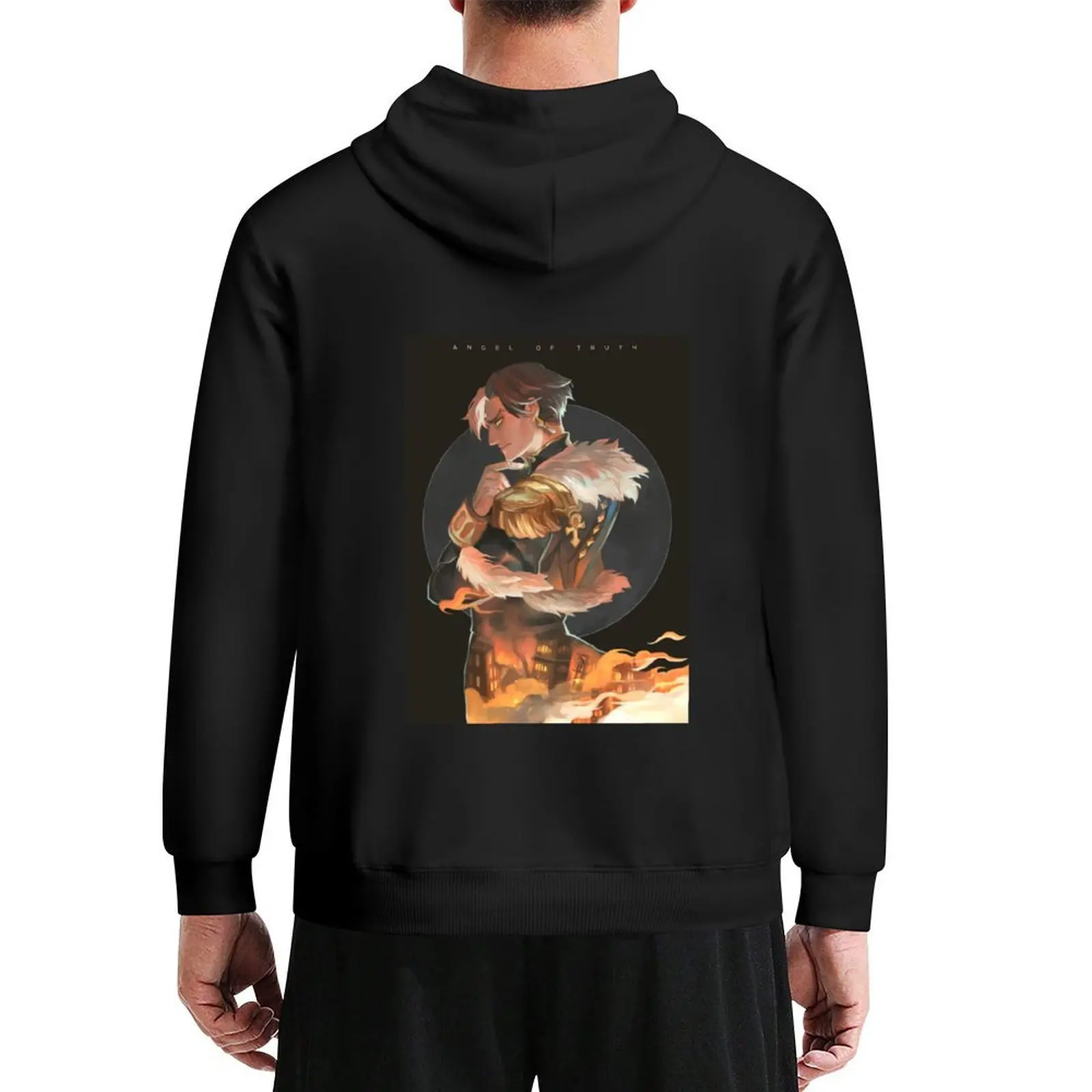 

Emet-selch - Angel of Truth Hoodie clothes for men men's sweat-shirt set mens clothing mens clothes hoodie streetwear