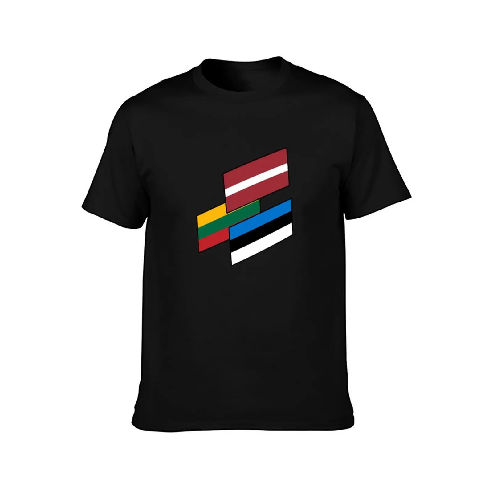 The Baltic States Flags T-Shirt All Weather Casual Short Sleeve T-Shirt