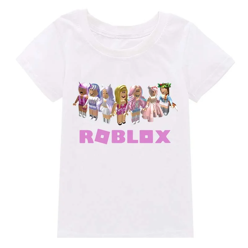 Roblox Game Animation Peripheral Fashion Two-dimensional Children's Clothing Fine Cotton Boys and Girls Short-sleeved T-shirt