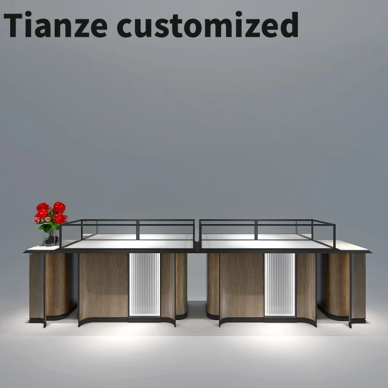 Customized-Shenzhen Modern Dustproof Lighting Aluminium Portable Metal Tempered Glass Storage Display Cases Showcase