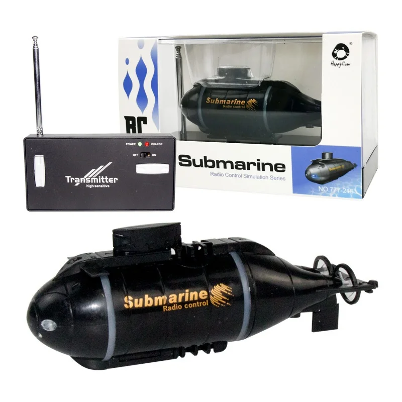 リモコン潜水艦 4 ウェイ ミニ LED ライト ラジオ スピードボート モデル 6 ウェイ原子力潜水艦 リモコン潜水艦
