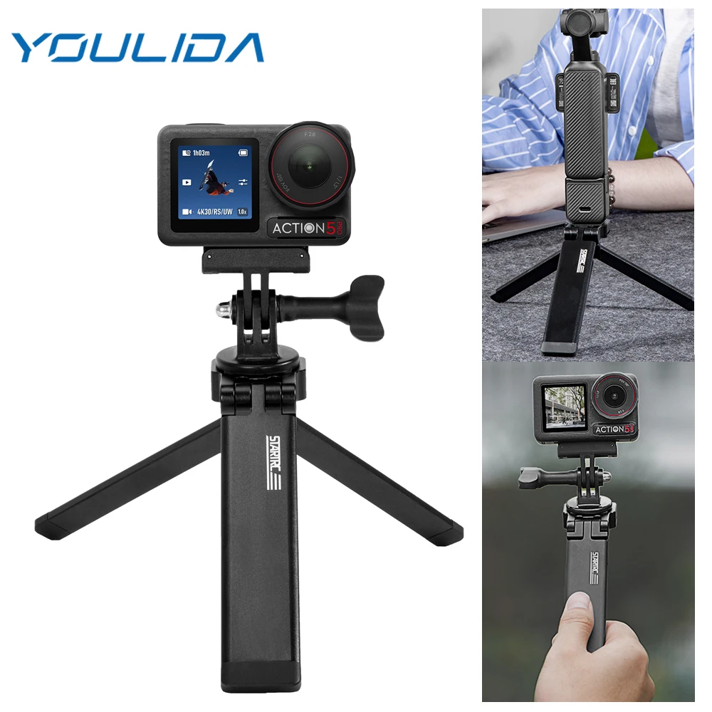 

Магнитный складной штатив Pocket 4 из алюминиевого сплава для DJI Pocket 3/Action 6 5 Pro/Insta360 Ace Pro2/GoPro (аксессуар)