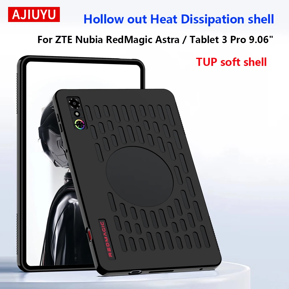 TPU Soft Back Cover für ZTE Nubia RedMagic Astra / Tablet 3 Pro 9,06 Zoll Gaming-Tablet, Wärmeableitende Schutzhülle