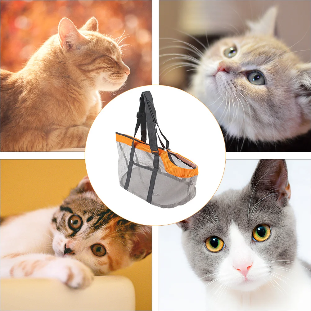 

1Pcs Breathable Mesh Pet Carrier Bag Large Comfortable Dog Cat Puppy Travel Handbag Outdoor Carrier Ventilated Travel Pet Bag
