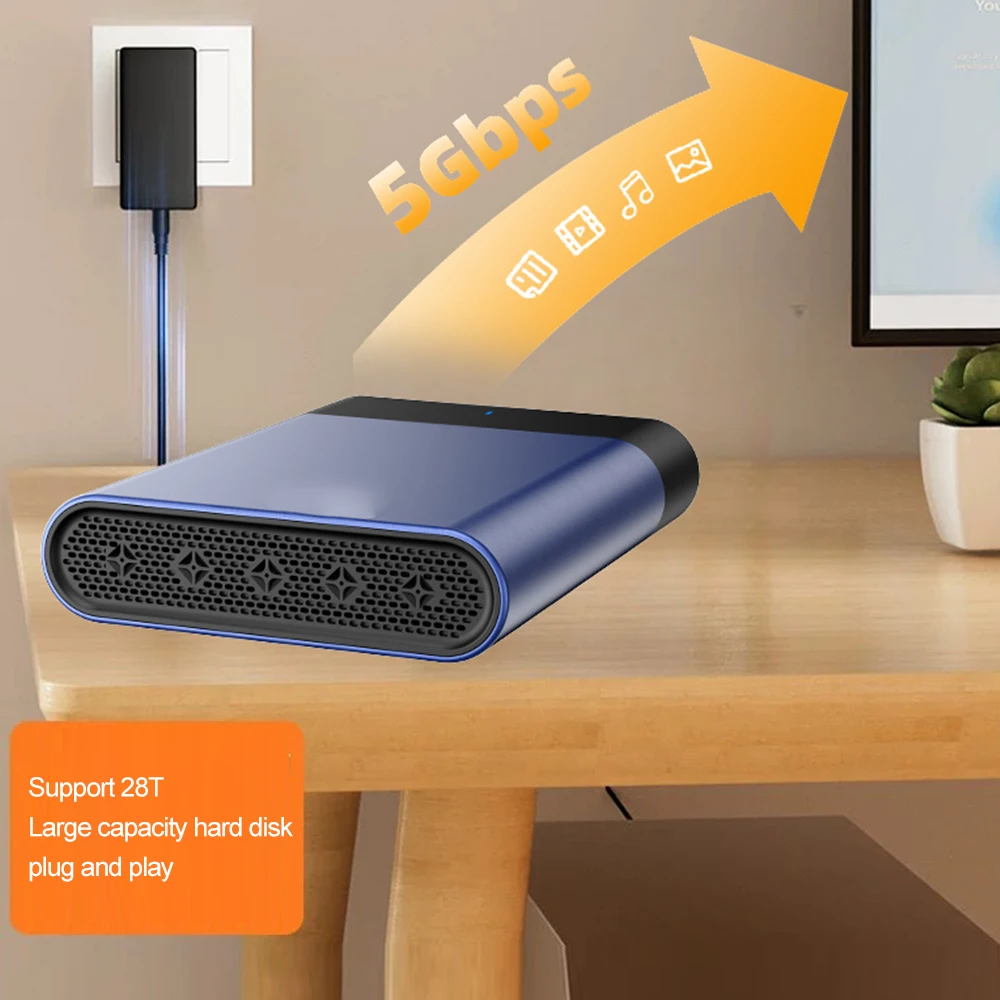 

USB 3.1 HDD/SSD Enclosure 2.5/3.5'' Aluminum Alloy External Hard Drive Case SATA TO Type C 12TB High Speed Adapter for Laptop PC