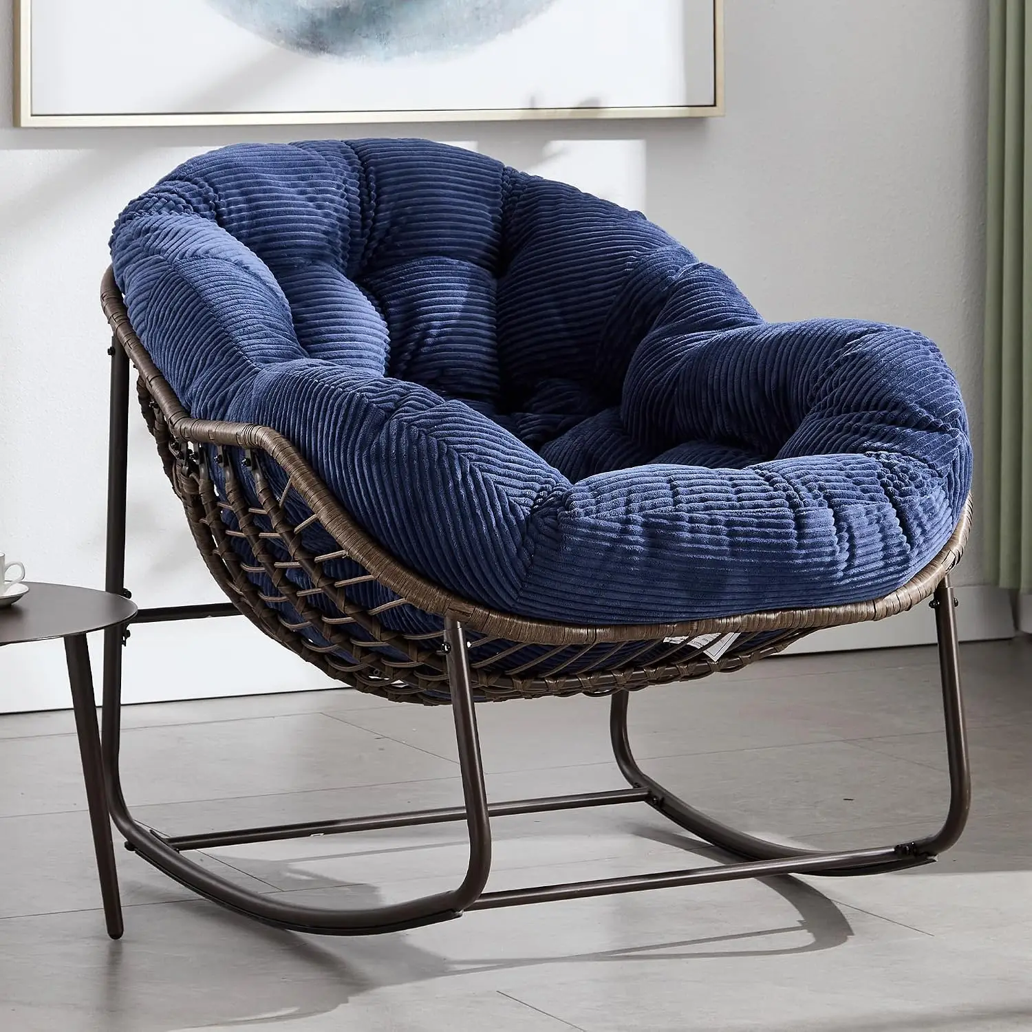 Outdoor Patio Rocking Chairs, Oversized Papasan Rock Chair