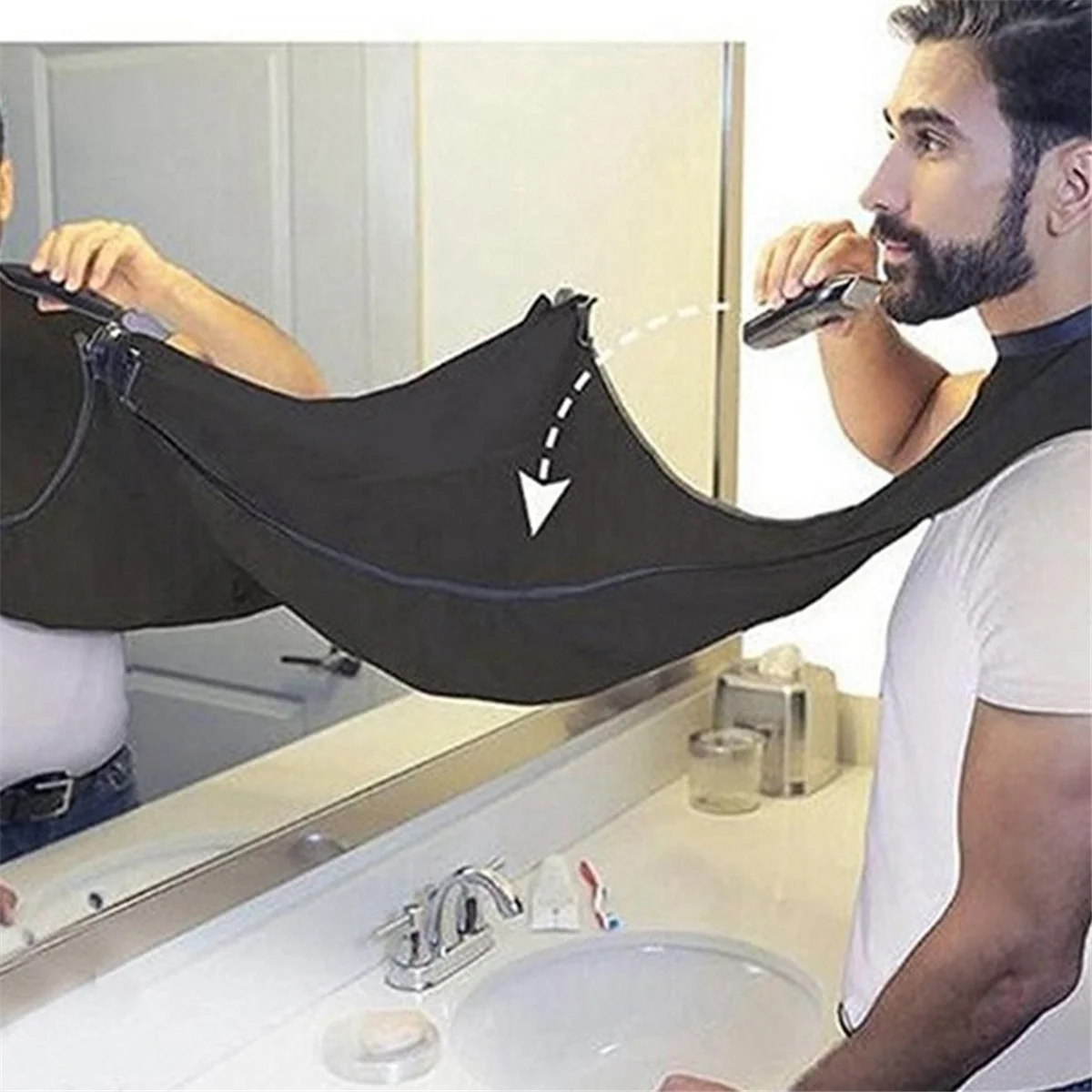 5PCS-Shaving Apron,Beard Hair Catcher for Men Shaving&Trimming Beard Cape Grooming Cloth Waterproof with Suction Cup B