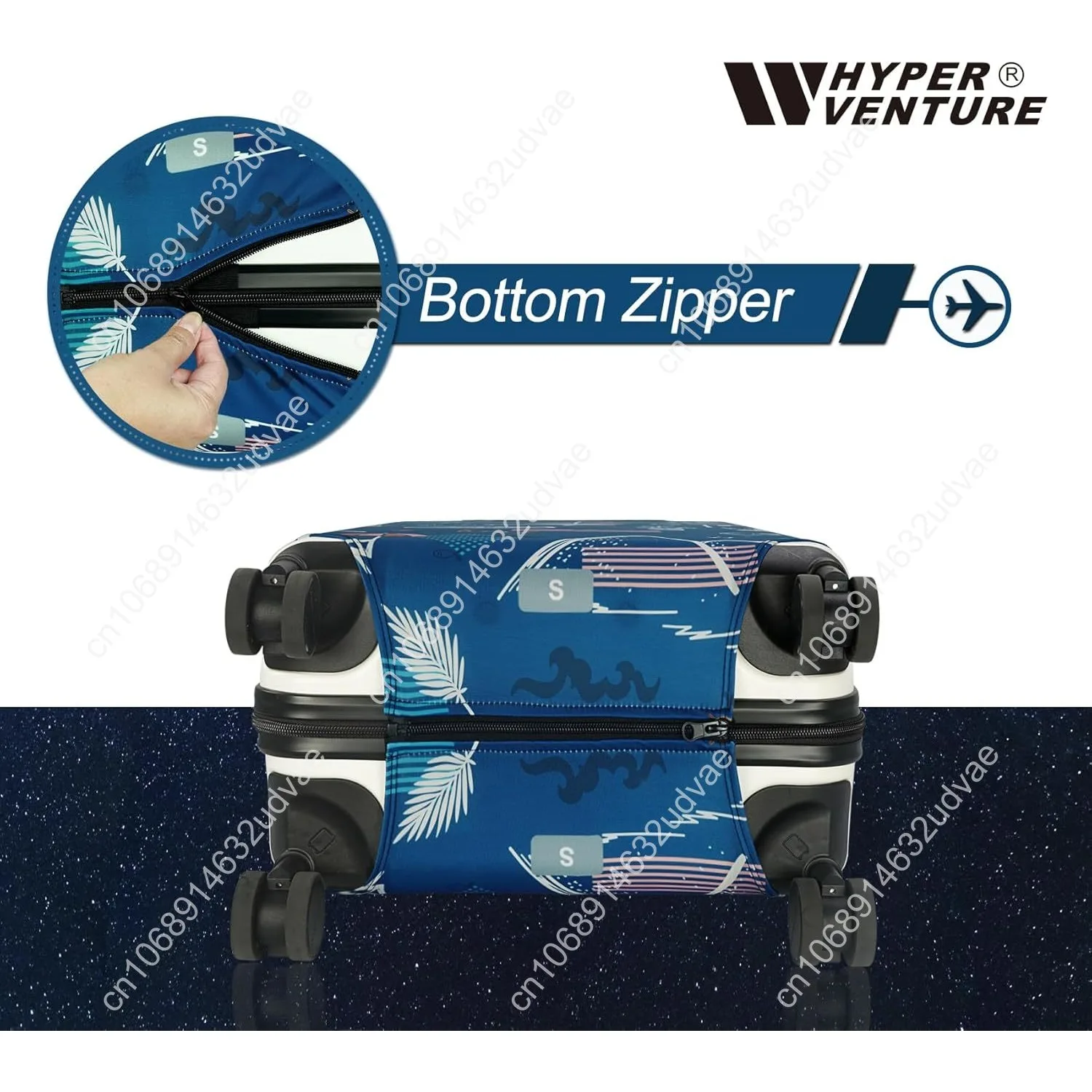 Capa de bagagem lavável – Protetor de mala da moda para bagagem de 27 a 30 polegadas (Hawaii Beach, L)