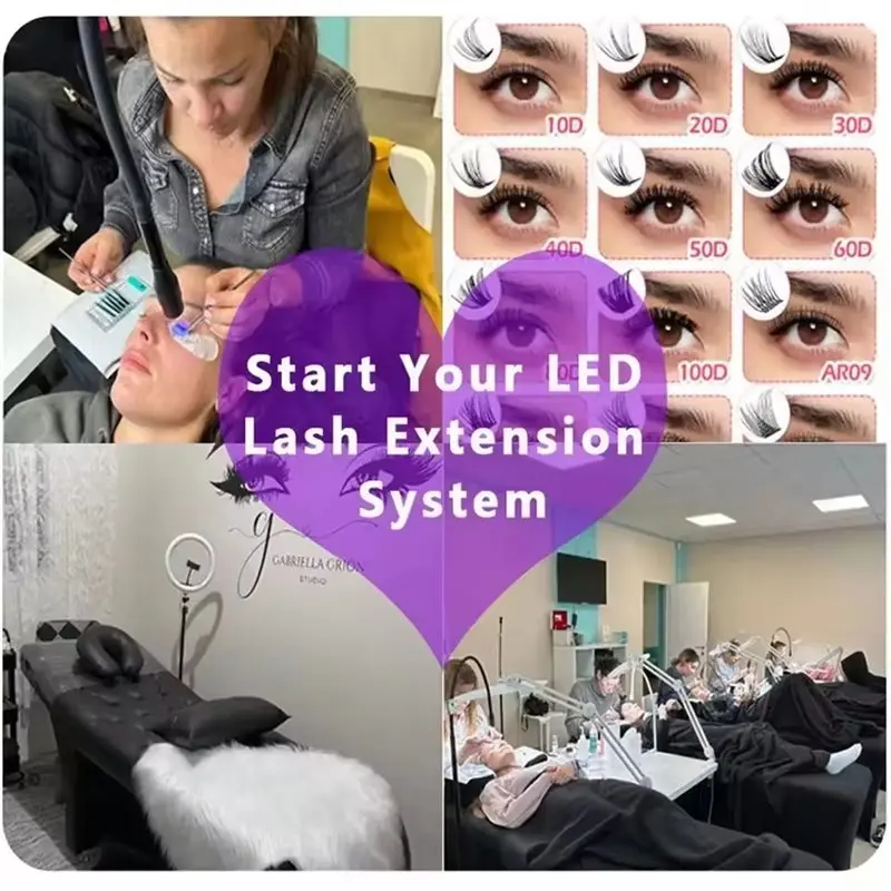 A73U New Spotlight Head-Mounted 6W Eyelash Grafting Extension Nail Beauty With Foot Pedal Ultraviolet UV Cure Lamp