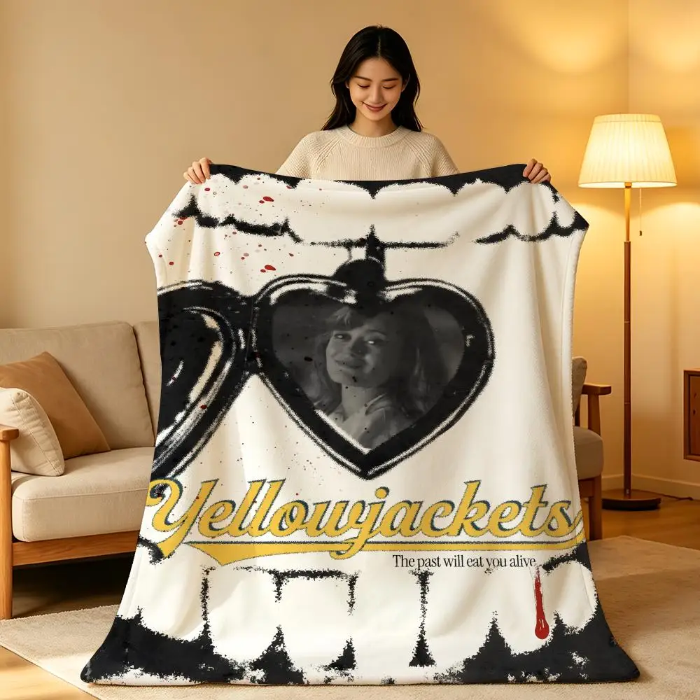 Drama Y-Yellowjackets Throw hot High-Density Short Plush Blanket Soft Skin-Friendly for Sofa Nap Air-Conditioned Room