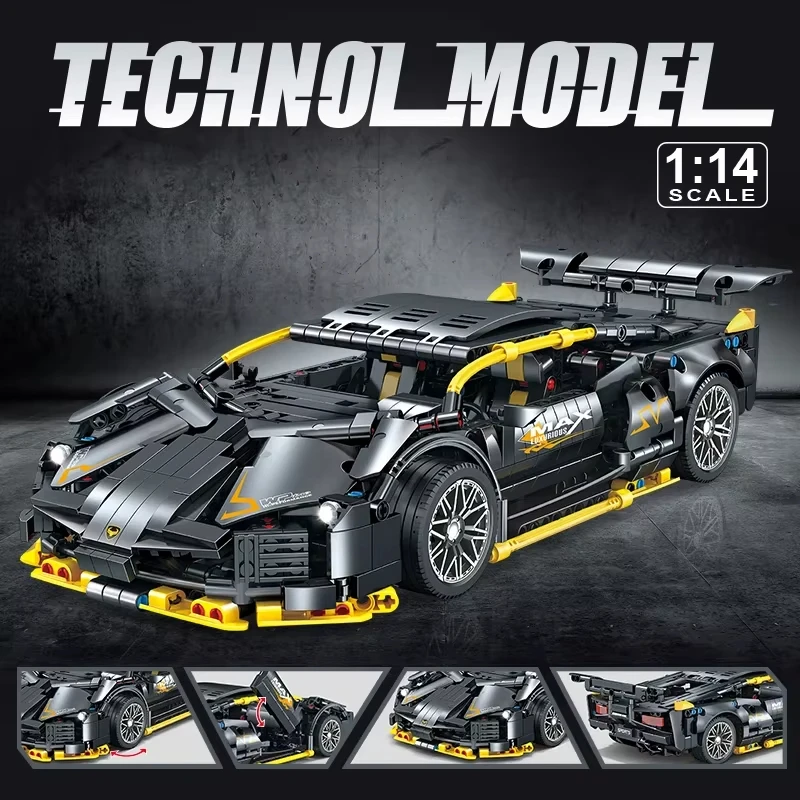 

1229pcs Sports Car MOC Building Blocks JKC7108 Model Kit Creative Technical Educational STEM Toy for Kids Adult Birthday Gift