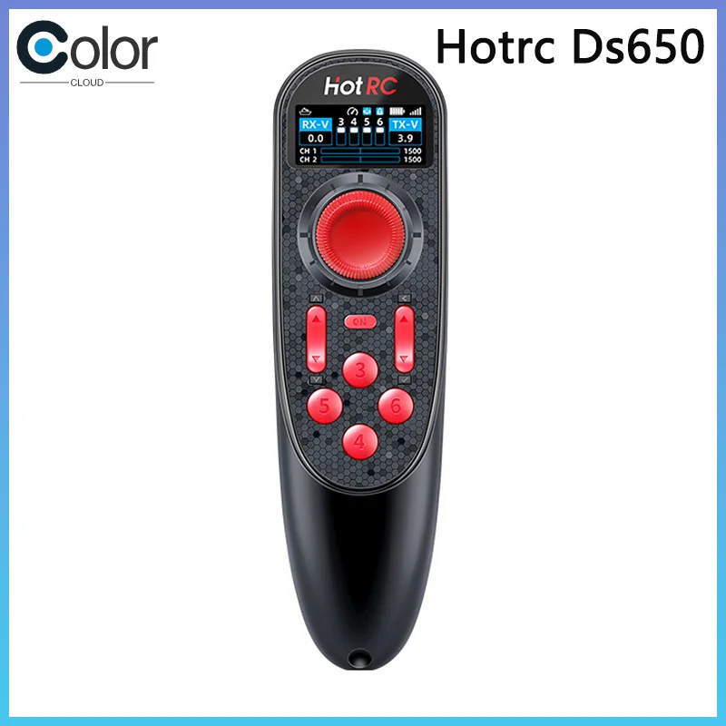 

Новый Hotrc DS650 одноручный пульт дистанционного управления с цветным экраном шестиканальное устройство «сделай сам» для дистанционного управления компонентами самолета