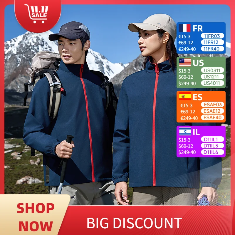 

2025 New Autumn and Winter Men's Custom Jackets Outdoor Hiking and Trekking Jackets Unisex
