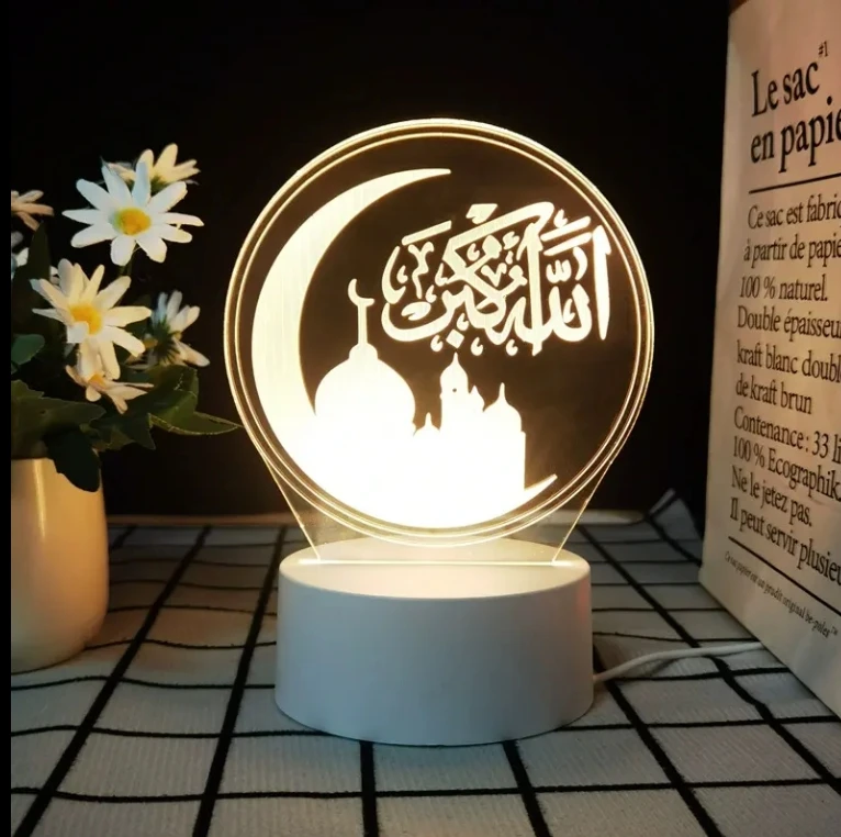 Lua castelo 3d acrílico luzes led família crianças nightlight lâmpada dia dos namorados lâmpada de cabeceira para festa de aniversário decoração