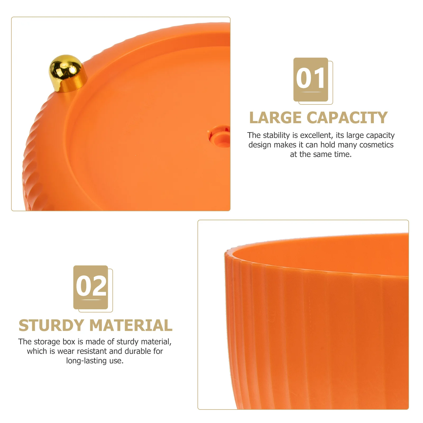 

Multifunction Storage Box PP Material Rotatable Holder Large Capacity Desktop ganizer Skin Care Product Holder Space