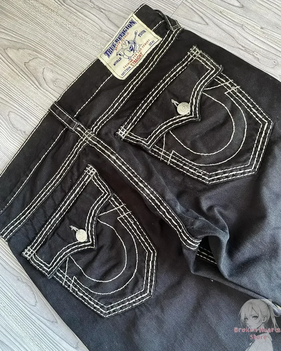 Vintage gótico moda bordado calças jeans bonito y2k perna reta perna larga jeans hip hop rua lazer roupas masculinas y2k