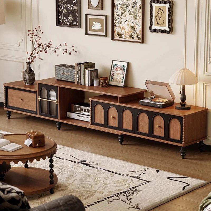 &Elegant Adjustment Tv Stand Classic Aesthetic Sectional American Stand Multi-functional Design Meuble Télé Furniture Home