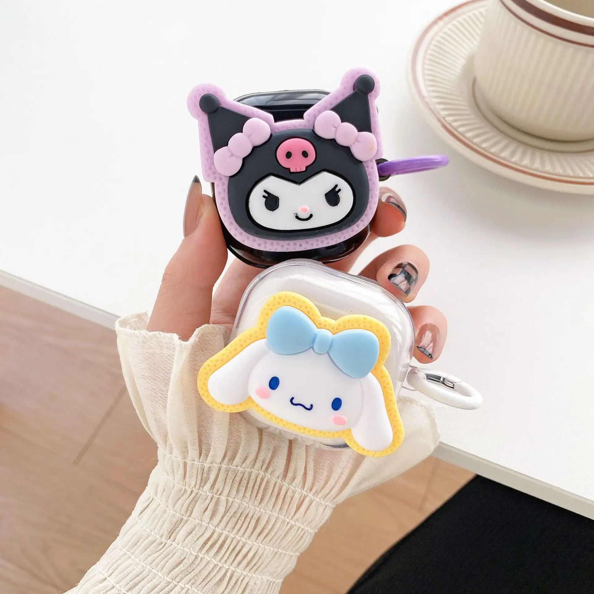 Sanrio Kuromi For Samsung Galaxy Buds 2 Pro Live Glitter Transparent 3D Earphone Case For Samsung Buds2 Pro Silicone Cover