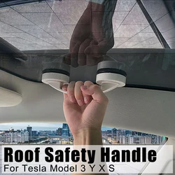 Car Holder Interior Roof Safety Handle Strong Suction No Punching ABS Lightweight Auto Accessories For Tesla Model 3 Model Y X S