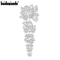 Baiduqiandu Large Size Crystal Rhinestone Brooches For Wedding Bouquets Decorative Jewelry