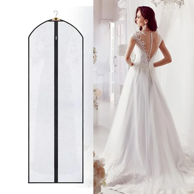 183x60cm Clothes Dust Cover Garment Suit Jacket Coat Dustproof Travel Wedding Dress Protector Bag Thickened Durable