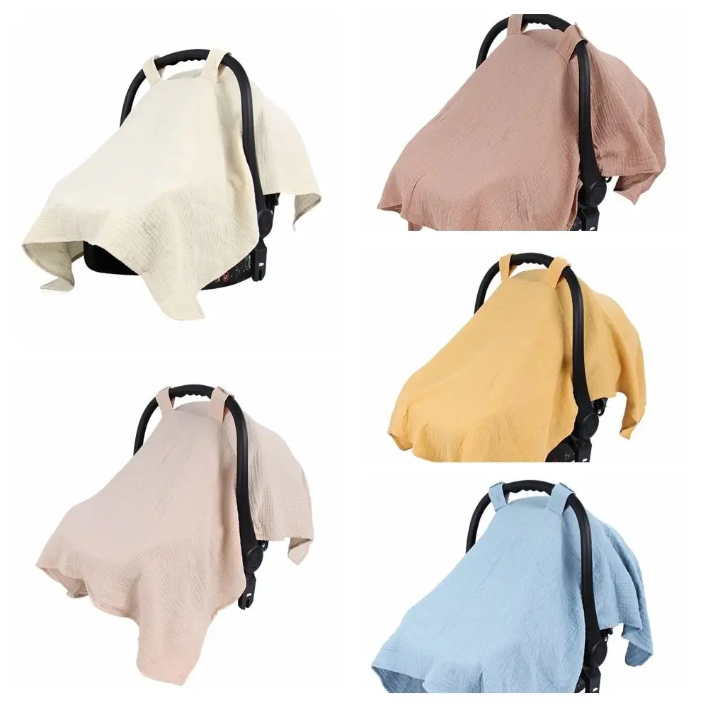 Baumwolle Kinderwagen Abdeckung Sonnenschirm Gaze Baby Sicherheit Sitz Abdeckung Baby Kinderwagen Zubehör Wagen Volle Abdeckung Baby Korb Abdeckung Baby