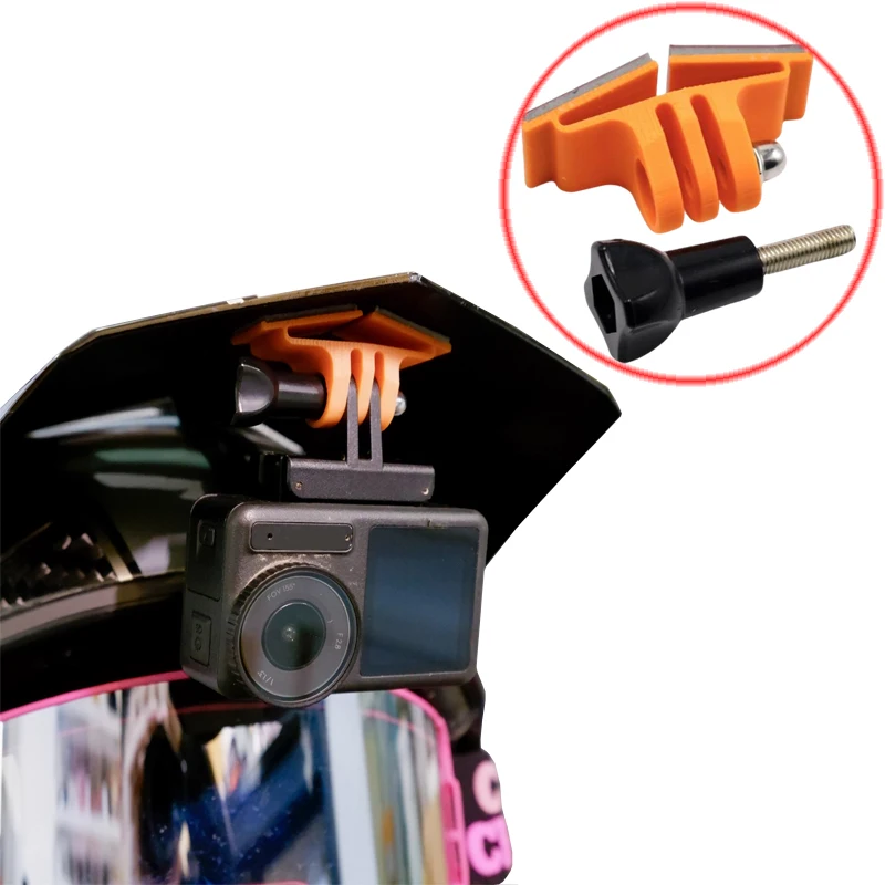 

1Set FPV Vlogging Base Mount Secured with 3M Adhesive Off-Road/Downhill Helmet Compatible for GoPro/DJI/Insta360 Sports Camera