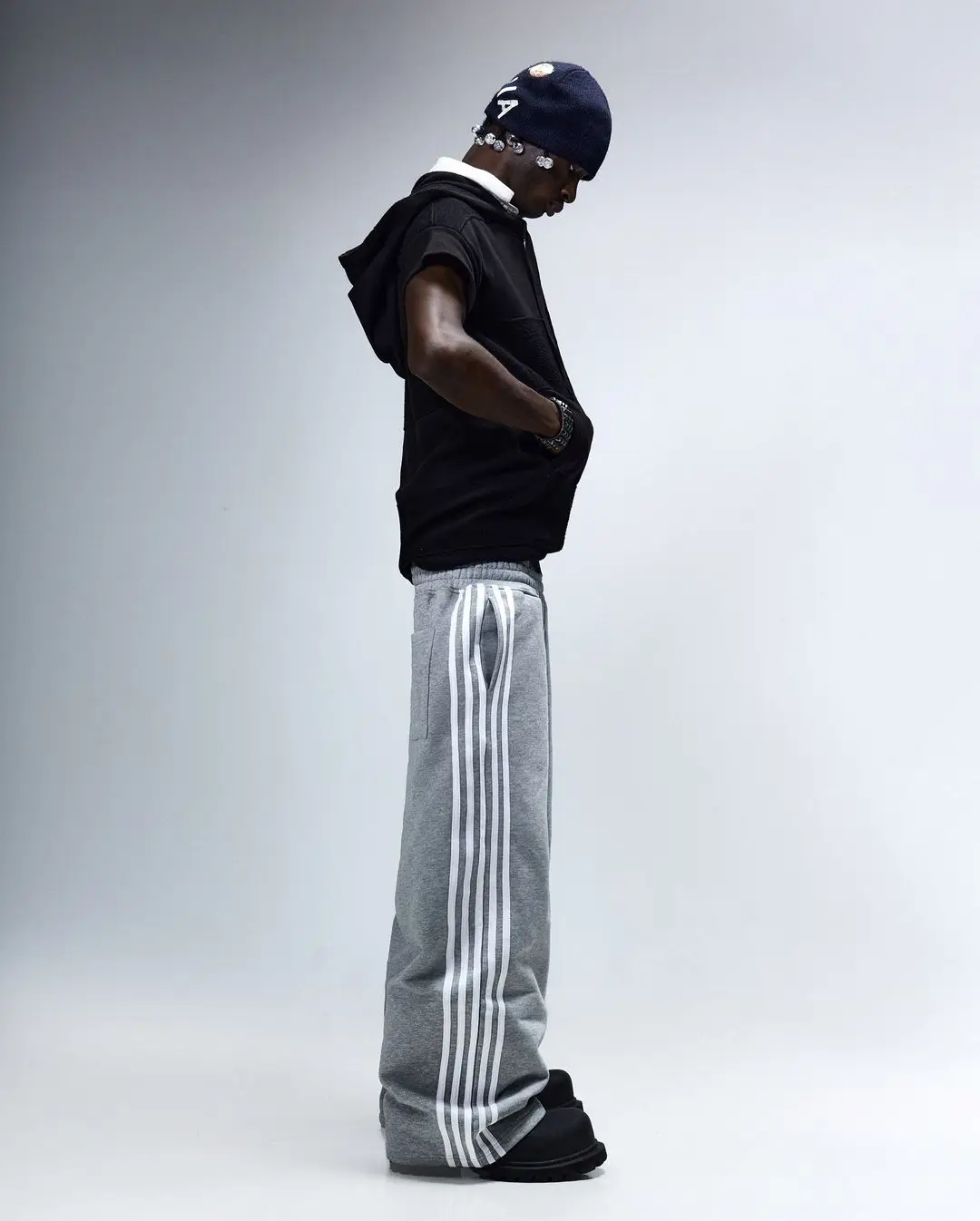 Harajuku hcw new baggy pants high waisted stripe joggers sweatpants hip hop streetwear men pants y2k men clothing