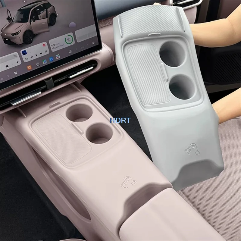 For Leapmotor B03 A05 2026 + Car Style Center Console Storage Box Water Cup Anti Slip Pad Container Organizer Cover Accessories