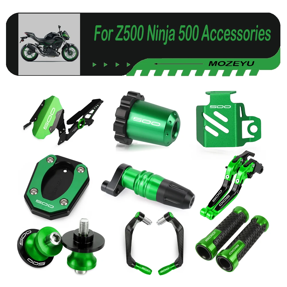 

For Kawasaki Ninja 500 Z500 Exhaust Sliders Side Stand Pad Rear Brake Reservoir Cover Guard Ninja500 Parts Z 500 Accessories