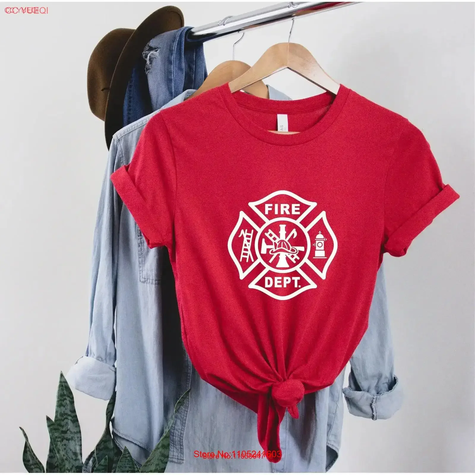 Firefighter T shirt Fireman Fire DepartmenT For Dept Logo Fighter vintage Washed graphic Soft Versatile Slightly Stylish