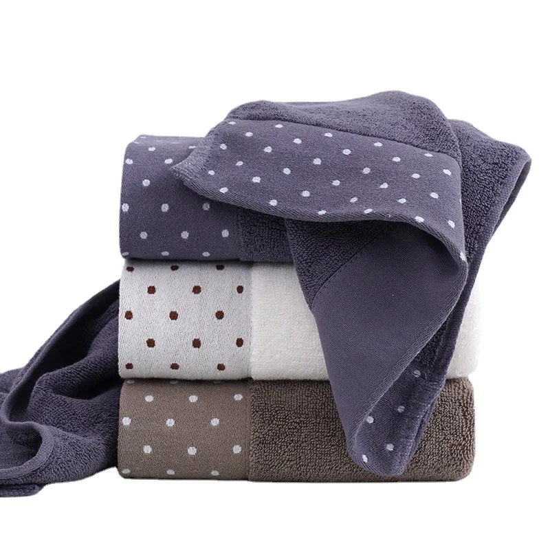 Soft Hand And Bath Towel Set with Dots Design Quick-Drying Textured Towels for Spa Fitness And Travel 1/4/6pcs Options Available