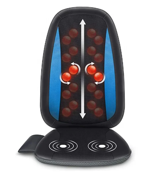 Phenitech Shiatsu Back Massager with Heat -Deep Tissue Kneading Massage Seat Cushion for Full Back Electric Body Massager