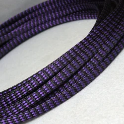 Cable Sleeve Purple Black Cable Sleeves 12mm Insulated Braid PP Cotton Yarn PET Expandable Sleeving Wrap Wire Cable Protection