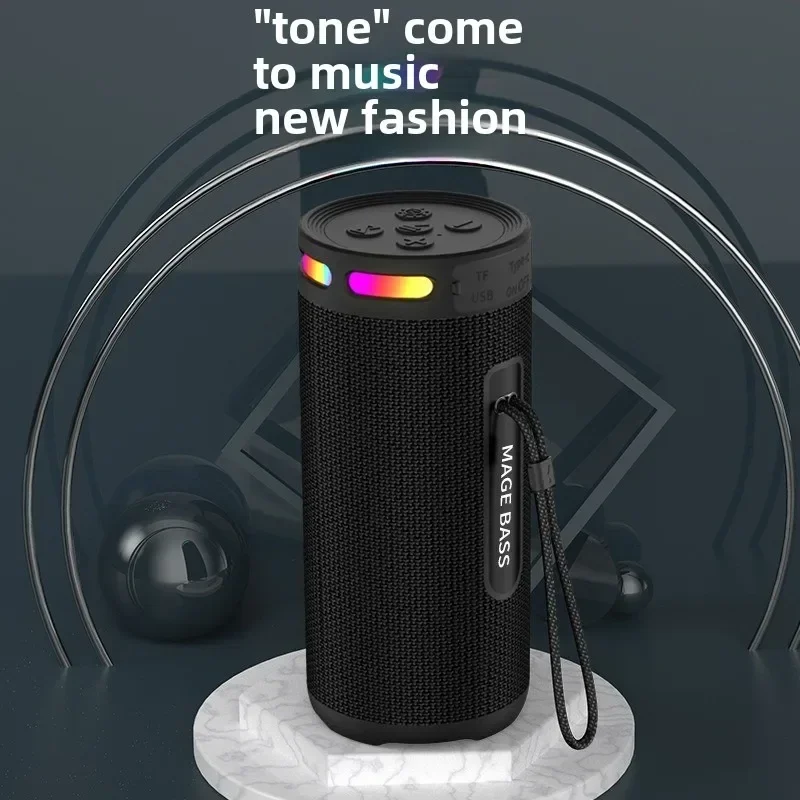 

NEW Wireless Bluetooth Speaker with RGB Light, Dual Speakers, Subwoofer, Outdoor Portable, Portable Waterproof Speaker
