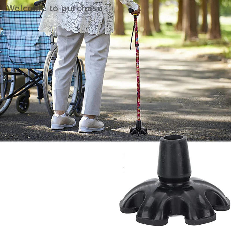 

19MM Cane Tips 6 Pillar Design Nonslip Rubber Crutch End Mat With For Walking Stick Shooting Stick Crutch Tips Accessories