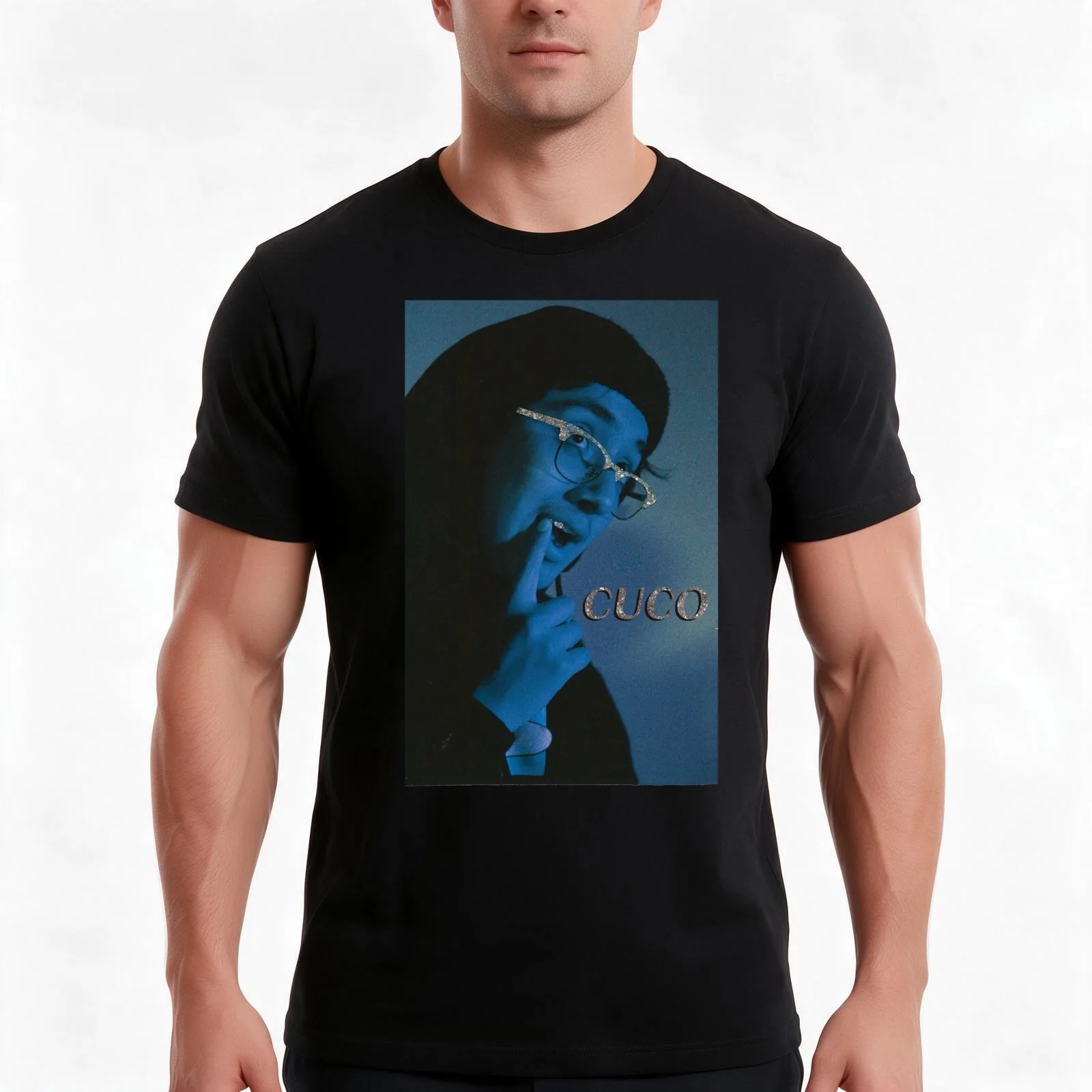 Cuco's bling (blue) T-Shirt Summer Casual Cotton Tee Oversized Streetwear Tops Vintage Graphic Print Loose Fit Short Sleeve