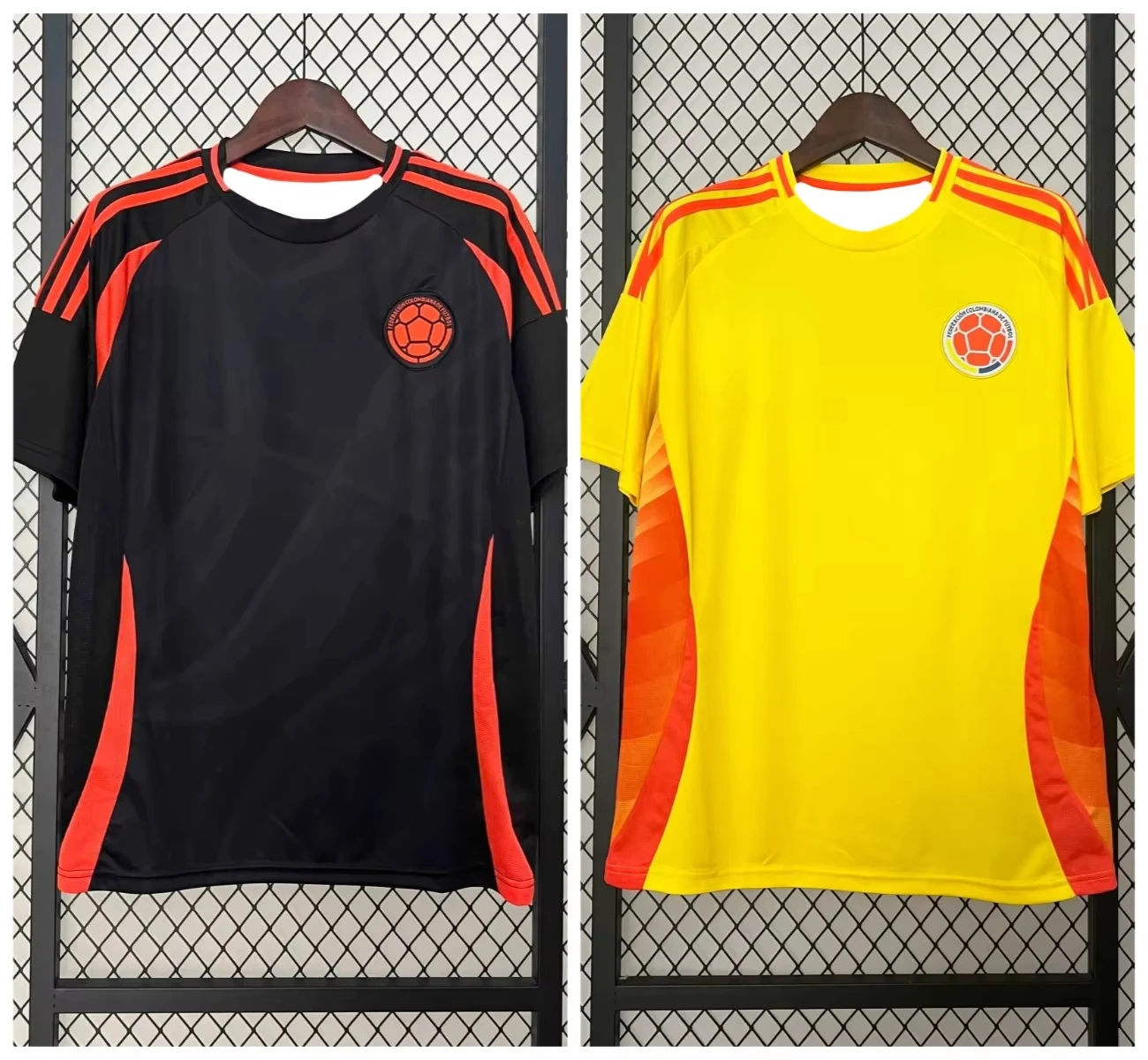 

2024 Colombia Home_Away Fans' Edition football jerseys, short sleeves with 3d printing for both men and women