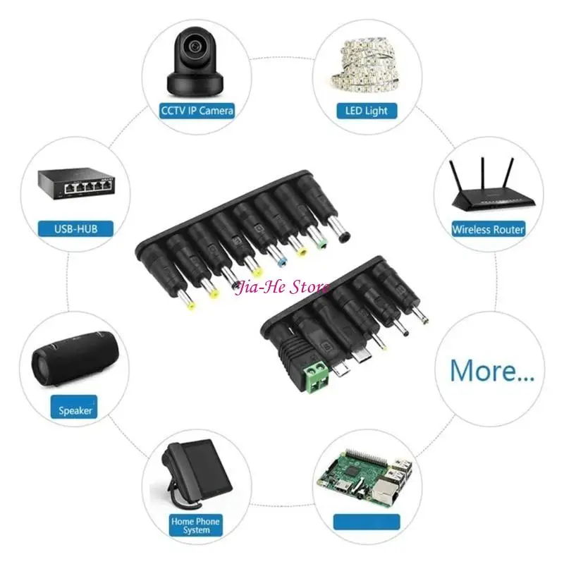 

Кабель зарядки USB -DC5V с 14 адаптерами для камер мини -вентилятор и более многочисленных устройств адаптер питания 83CF