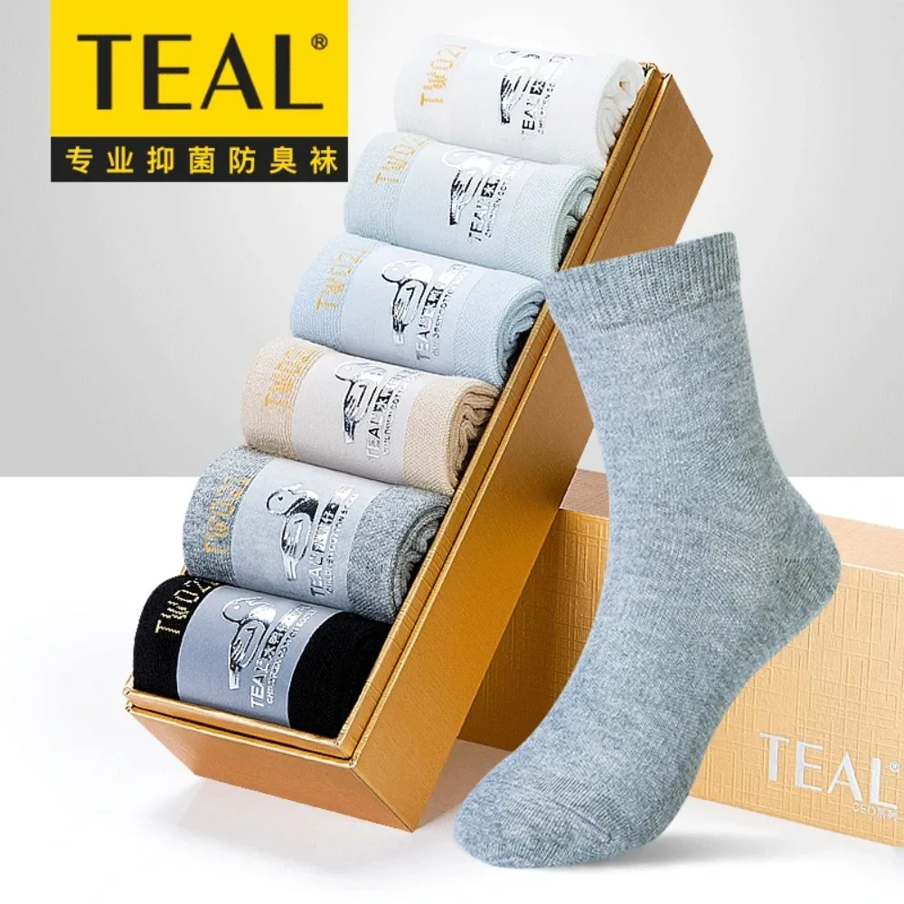 

Антибактериальные устойчивые к запаху детские однотонные всесезонные студенческие носки среднего и большого размера до середины икры для детей 8–16 лет, унисекс